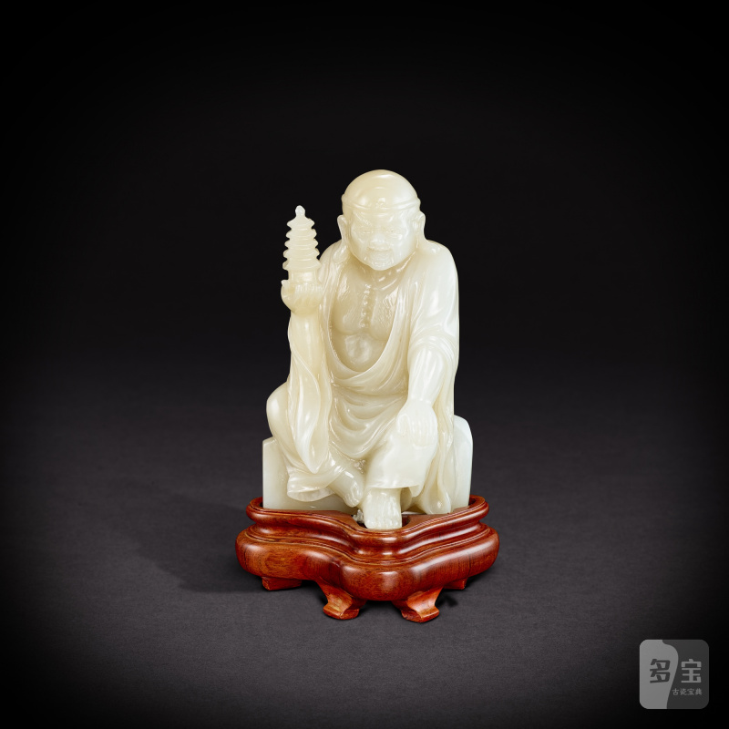 A set of eighteen jade Luohan figures, 20th century | 二十世紀 玉雕十八羅漢一套 - 图19